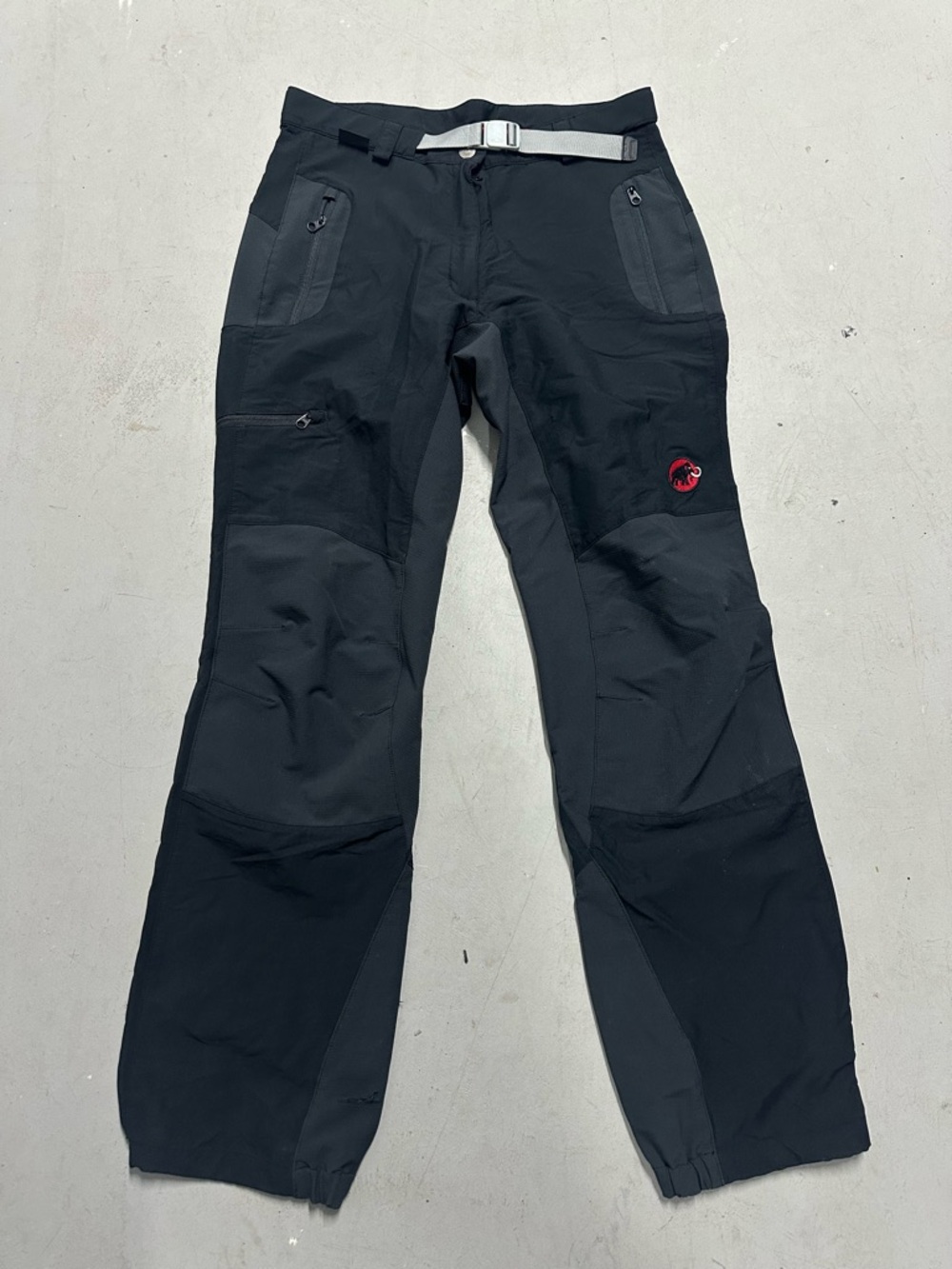 MAMMUT COURMAYEUR Stretch 3xDRY Pants Schoeller Womens 10 Black Belted